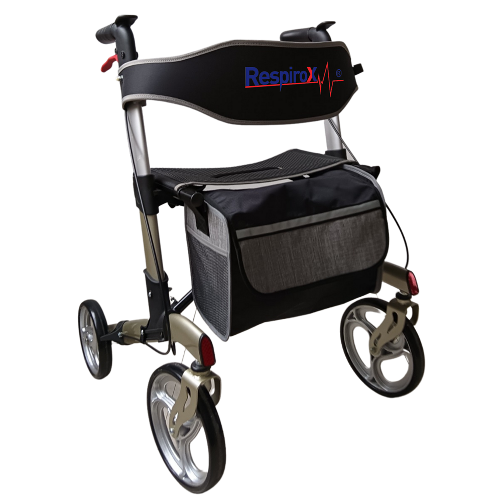 Respirox RR-04 Katlanabilir Lüx Alüminyum Rolatör Gri