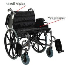Golfi G140 Bariatrik Tekerlekli Sandalye (Büyük Beden)