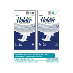 Holder Large Yetişkin Hasta Bezi - 7 Adet