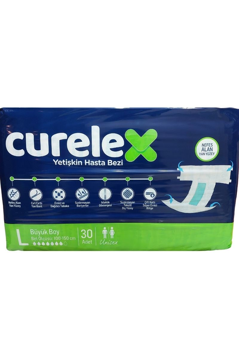 Curelex Yetişkin Hasta Bezi L 30 Adet