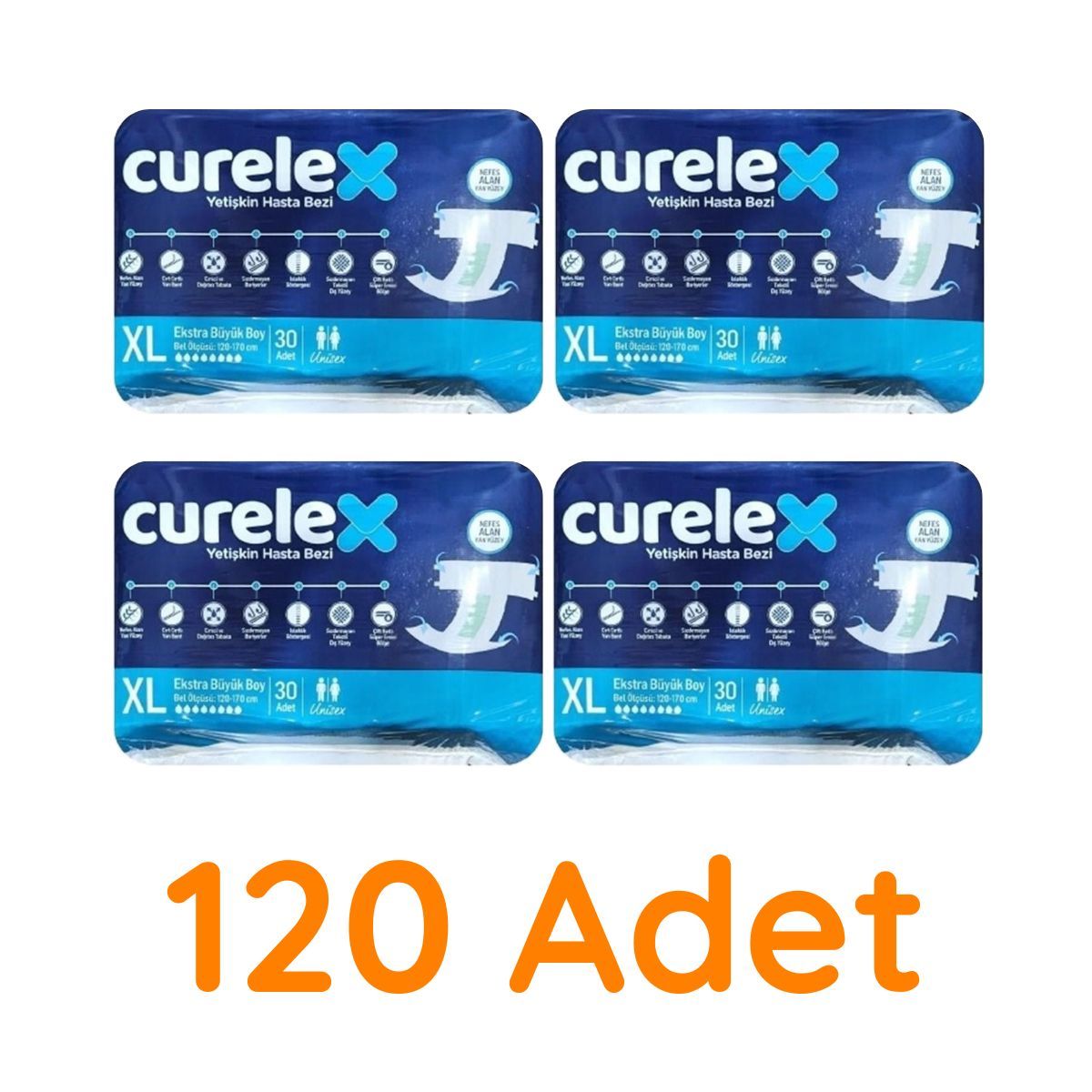 Curelex Yetişkin Hasta Bezi XL 120 Adet
