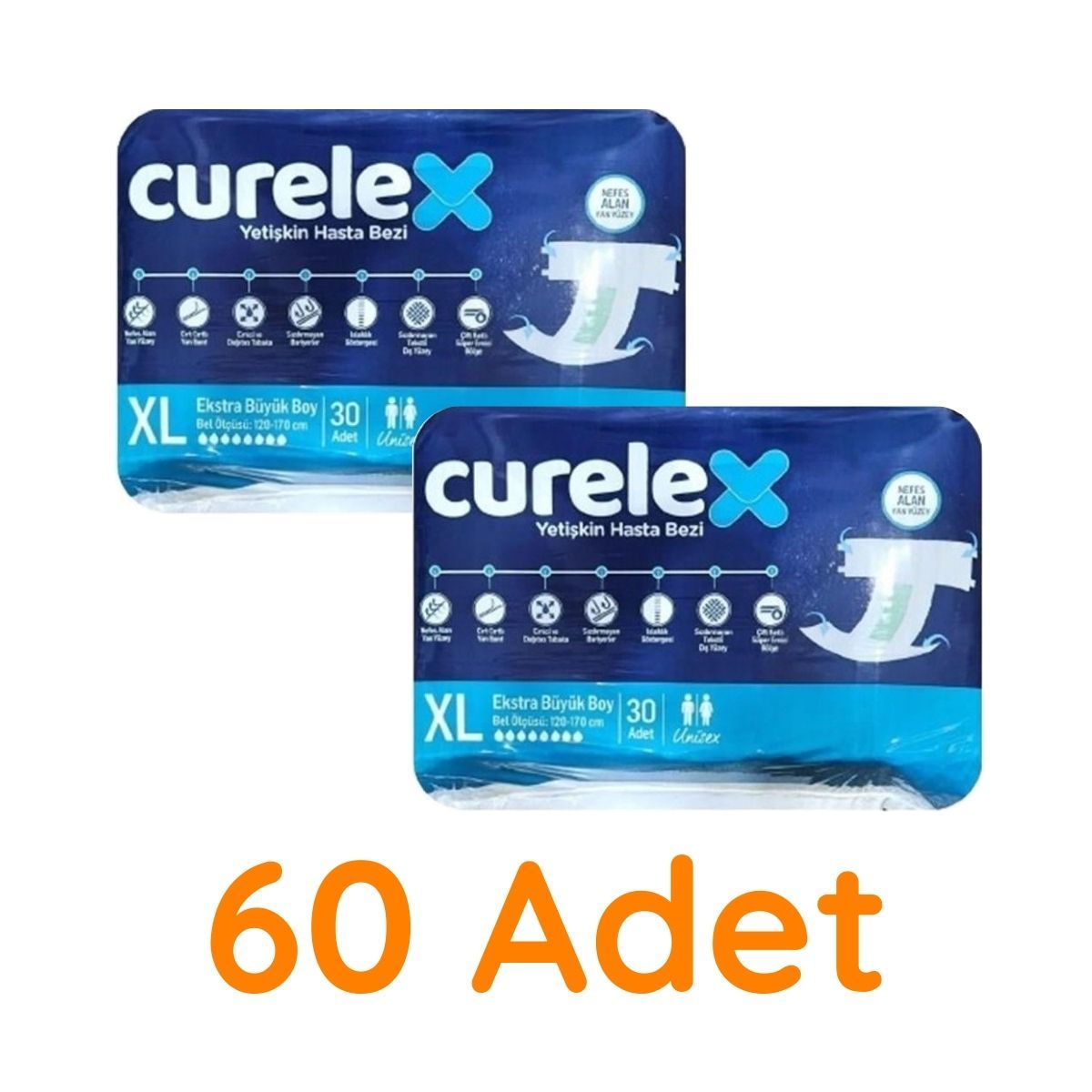 Curelex Yetişkin Hasta Bezi XL 60 Adet