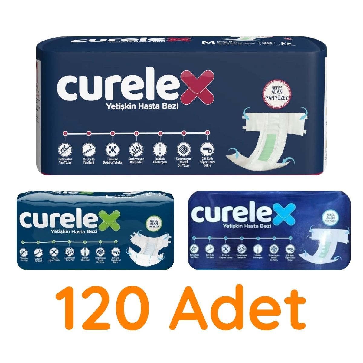 Curelex Yetişkin Hasta Bezi 120 Adet