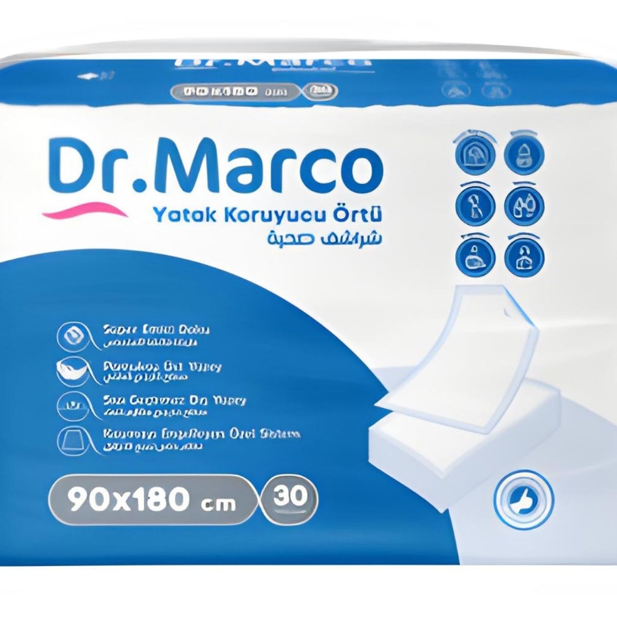 Dr Marco Yatak Koruyucu Örtü 90x180 cm 30 Adet