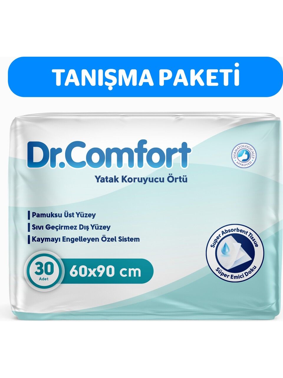 Dr Comfort Yatak Koruyucu Örtü 60x90 cm 30 Adet