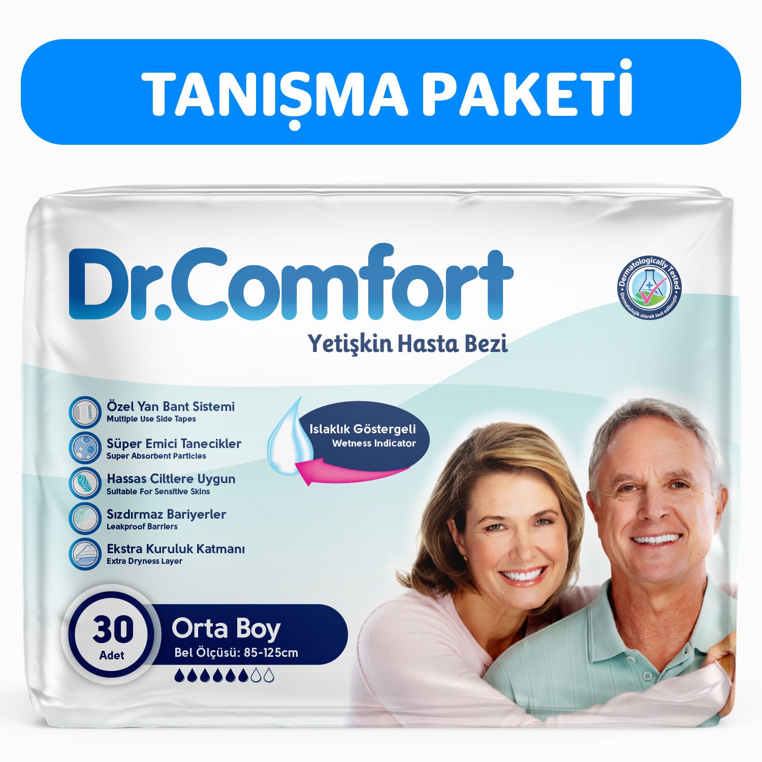 Dr Comfort Yetişkin Hasta Bezi Medium 30 Adet