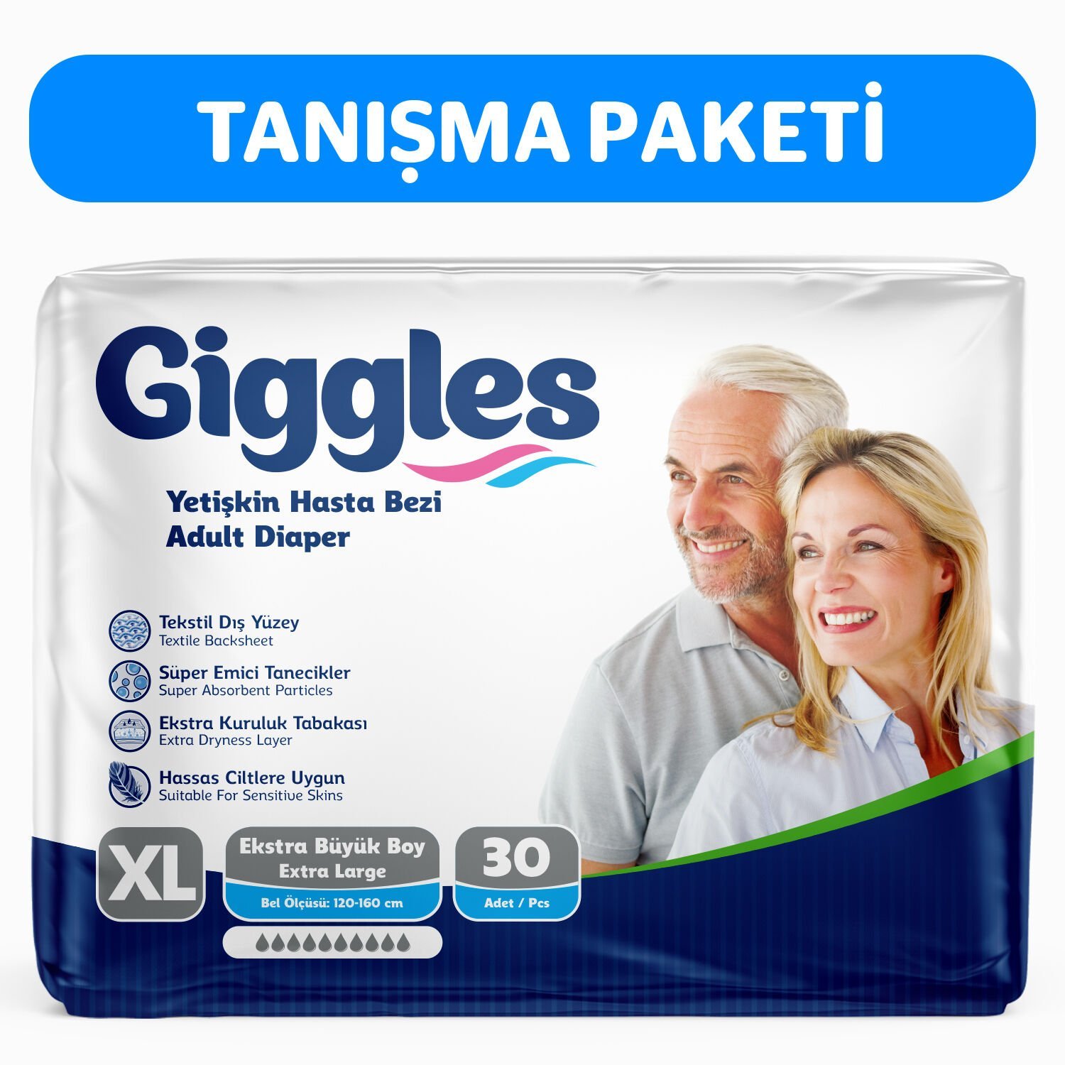 Giggles Yetişkin Hasta Bezi XLarge 30 Adet