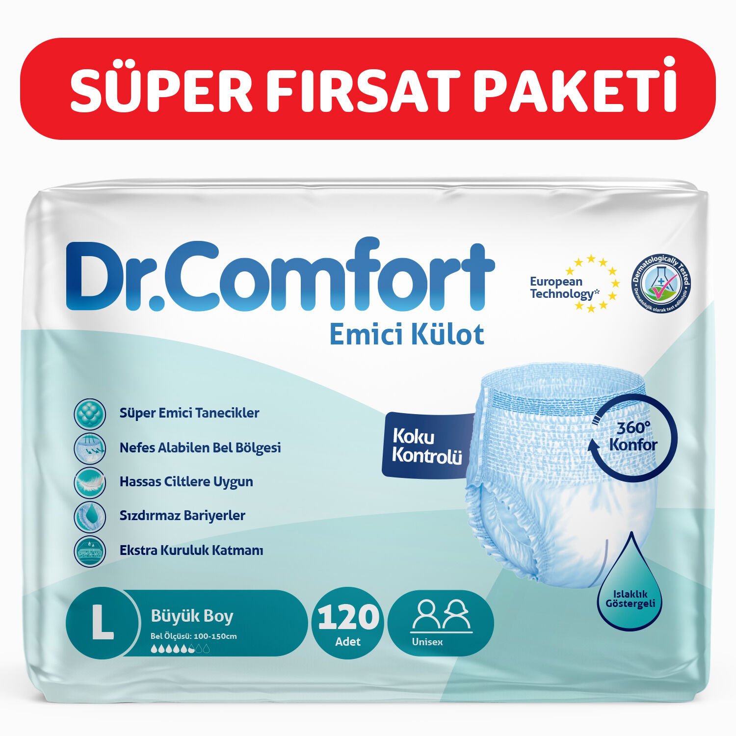 Dr Comfort Emici Külot Large 120 Adet