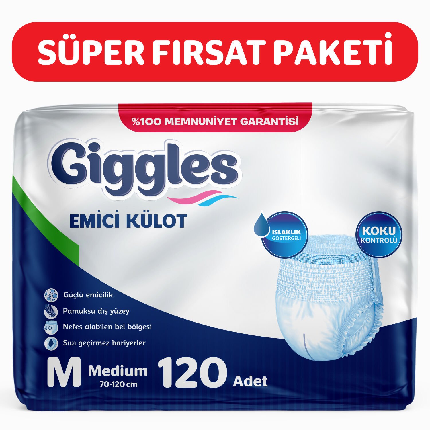 Giggles Emici Külot Medium 120 Adet