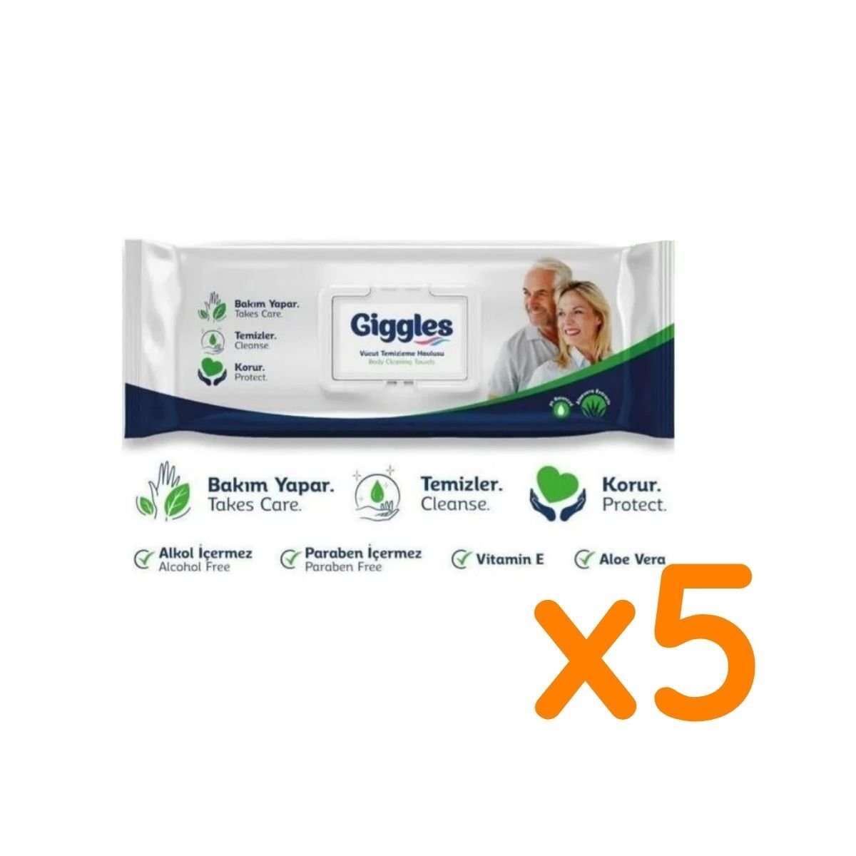 Giggles Perine Bölgesi Temizleme Mendili 300 Yaprak