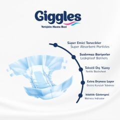 Giggles Yetişkin Hasta Bezi Medium 60 Adet