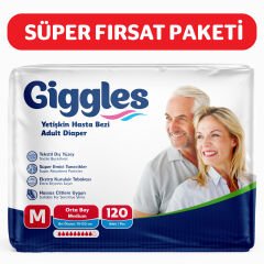 Giggles Yetişkin Hasta Bezi Medium 120 Adet