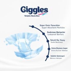 Giggles Yetişkin Hasta Bezi XLarge 60 Adet