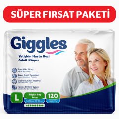 Giggles Yetişkin Hasta Bezi Large 120 Adet