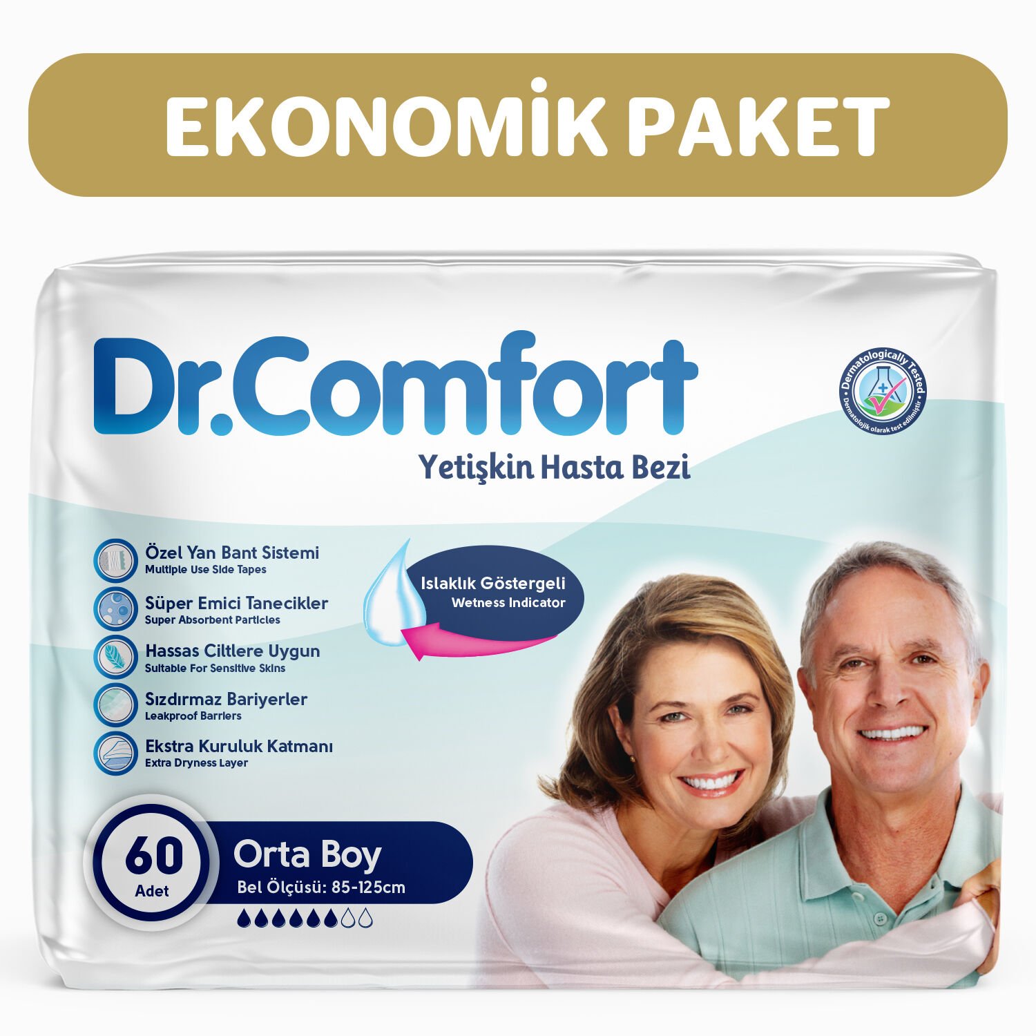 Dr Comfort Yetişkin Hasta Bezi Medium 60 Adet