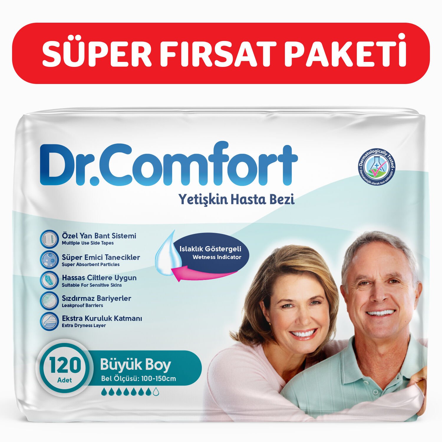 Dr Comfort Yetişkin Hasta Bezi Large 120 Adet