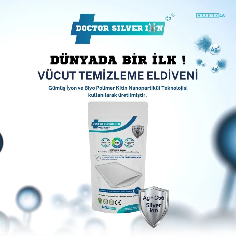 Doctor Silver İon Durulama Gerektirmeyen Vücut Temizleme Eldiveni - Kesesi