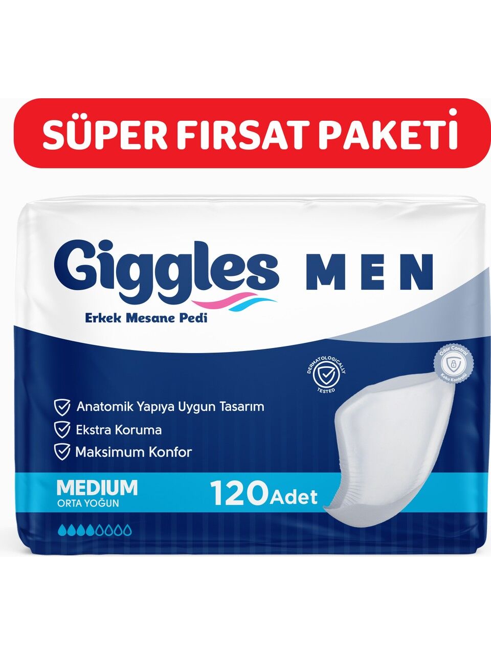 Giggles Erkek Mesane Pedi 120'li Medium
