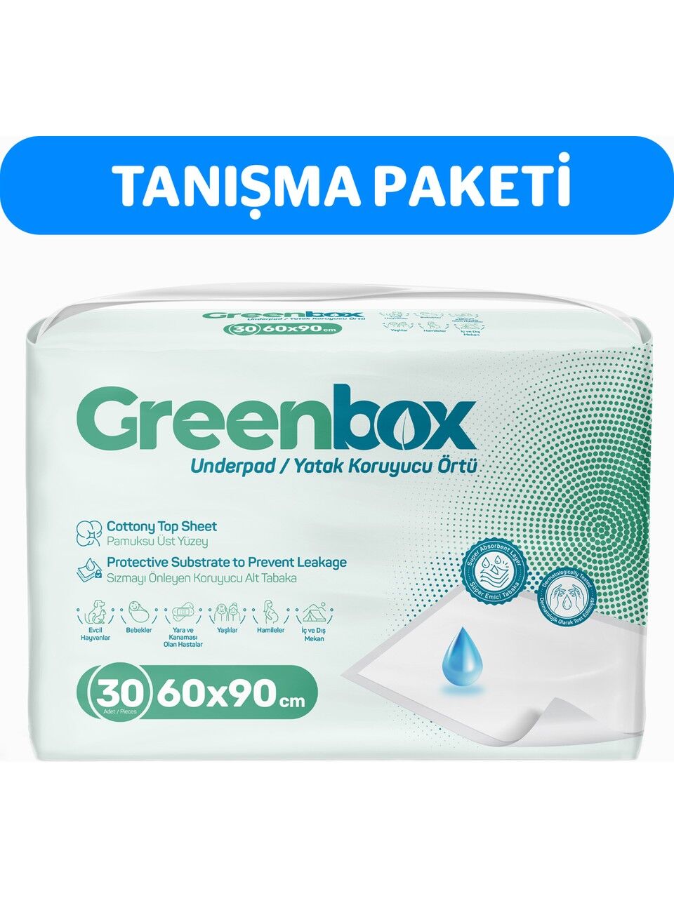 Greenbox Yatak Koruyucu Örtü 60x90 30'lu
