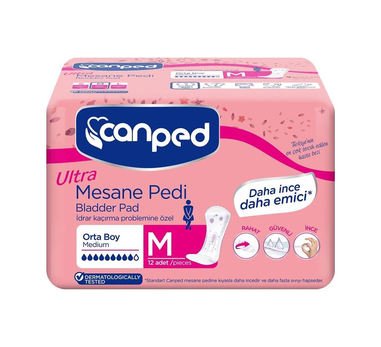 Canped Ultra Mesane Pedi Medium 12 Adet - 9 Damla