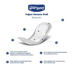 Canped Mesane Pedi Yoğun Large Beden 80 Adet