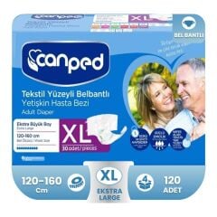 Canped Belbantlı Tekstil Yüzey Hasta Bezi XLarge 120 Adet