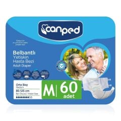 Canped Belbantlı Tekstil Yüzey Hasta Bezi Medium 60 Adet