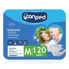 Canped Belbantlı Tekstil Yüzey Hasta Bezi Medium 120 Adet