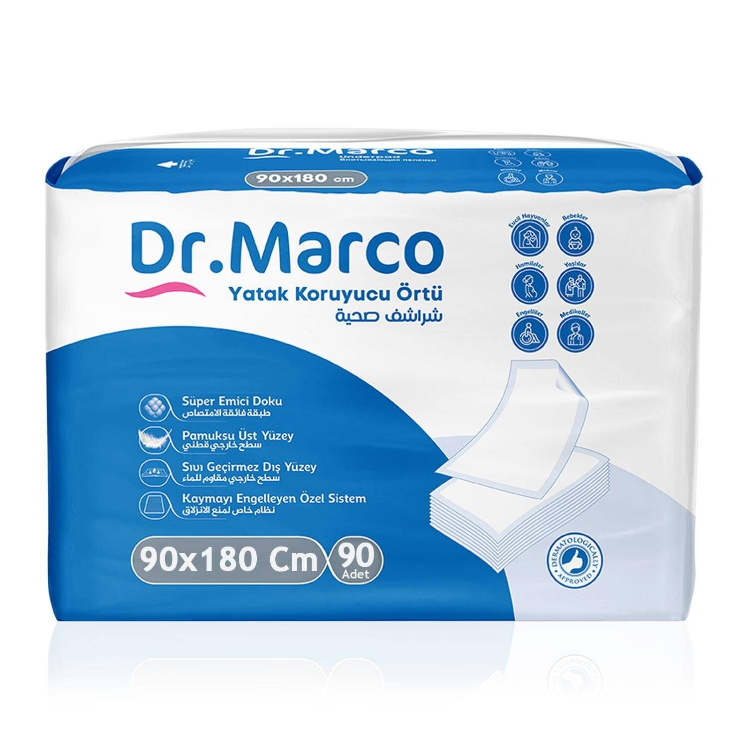 Dr Marco Yatak Koruyucu Örtü 90x180 cm 90 Adet