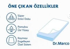Dr Marco Yatak Koruyucu Örtü 60x90 cm 30 Adet