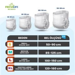 Freshlife Belbantlı Hasta Bezi Small 90 Adet