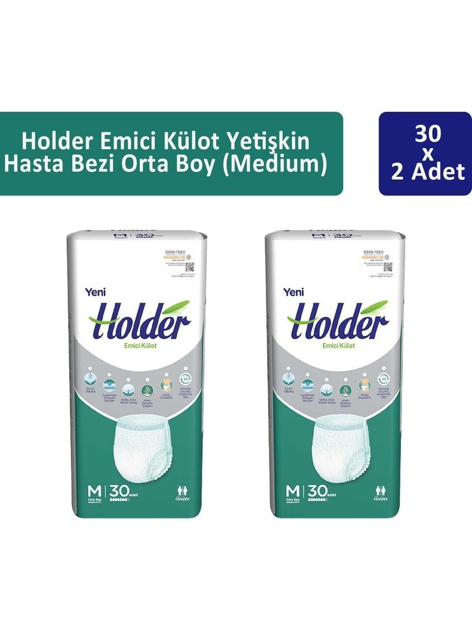 Holder Medium Emici Külot - 60 Adet
